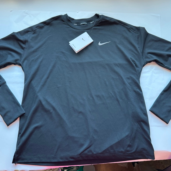 Nike Women’s Crew Neck Long Sleeve Quick Dry Active Jersey Shirt Black Medium - Picture 3 of 12